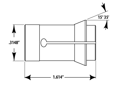 TF8 Collet 0.045 Round